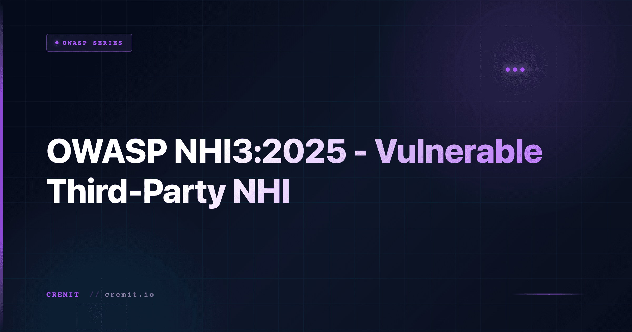 OWASP NHI3:2025 - Vulnerable Third-Party NHI